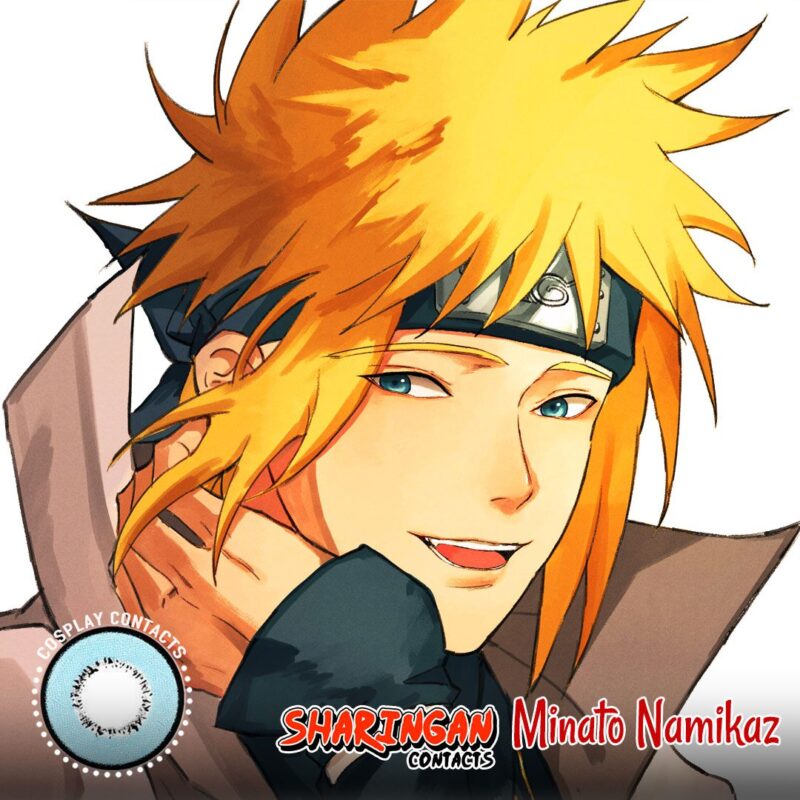 Minato Namikaz Cosplay Lentes de Contacto